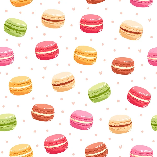 Macarons motif sans couture — Image vectorielle