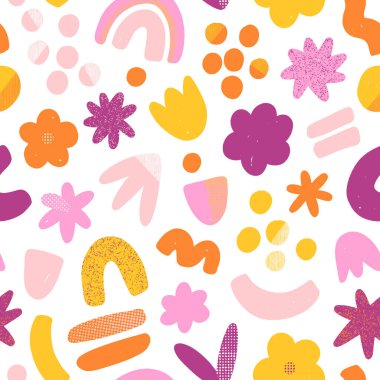 Super fun abstract vector seamless pattern clipart