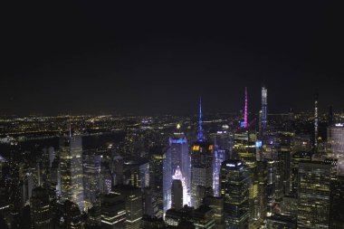 New York gece aydınlığı gökdelenleri saray eyaleti Brooklyn Köprüsü Özgürlük Heykeli Rockefeller Center Bir Dünya Ticaret Merkezi Ulusal 11 Eylül Chrysler Anıt Binası Flatiron Binası