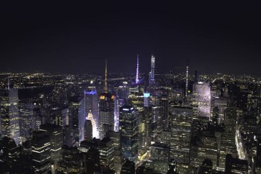 New York gece aydınlığı gökdelenleri saray eyaleti Brooklyn Köprüsü Özgürlük Heykeli Rockefeller Center Bir Dünya Ticaret Merkezi Ulusal 11 Eylül Chrysler Anıt Binası Flatiron Binası