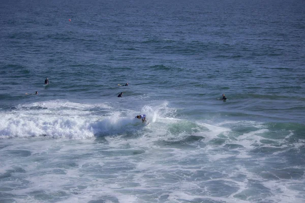 Huntintong Beach Los Angeles Surf Surf Waves Ocean Sport Pier —  Fotos de Stock