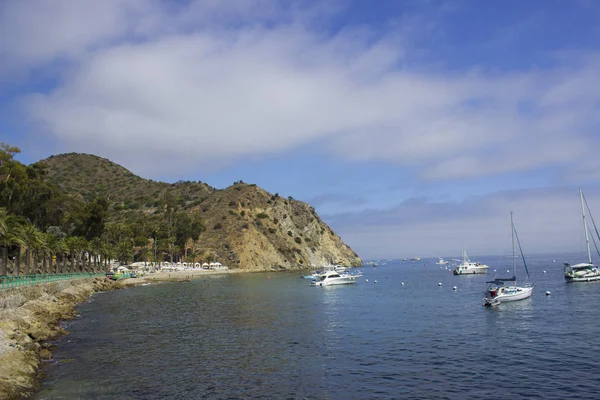 Catalina Island Green Pleasure Pier Moonstone Beach Lovers Cove Casino Foto Stock Royalty Free