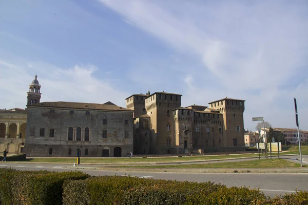 Mantua Stadt Tourismus Besuch Italien Straße Burg Geschichte Burg Palast — Stockfoto