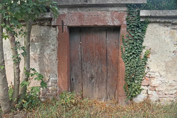 Una porta di legno — Foto Stock