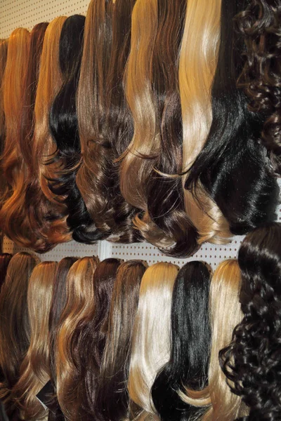Piezas de pelo de diferentes colores Imagen De Stock