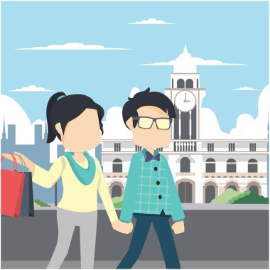 kaç tur Avrupa vektör çizim düz tasarım stil