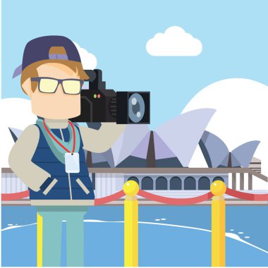 sydney kameraman infront opera evi