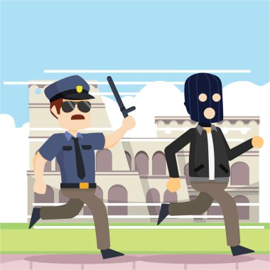 hırsız polis tarafından kovalanan olmak 