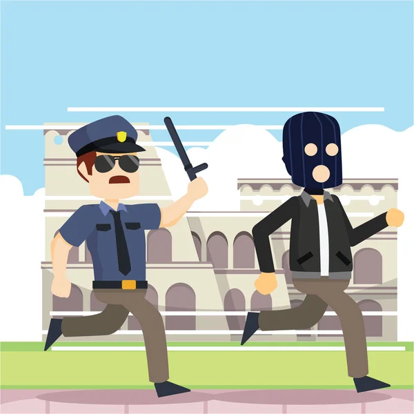 hırsız polis tarafından kovalanan olmak 