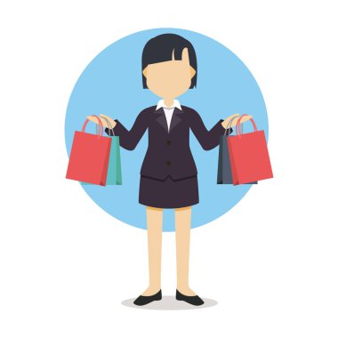 işkadını shoping vektör çizim tasarım ile 