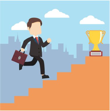 kupa için çalışan işadamı 