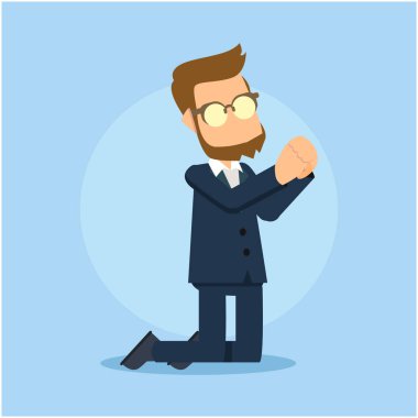 işadamı kadar el ile dua