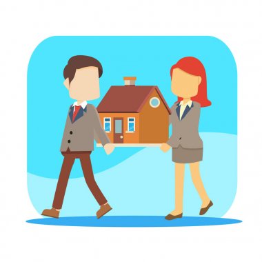 işadamı ve kadın evi birlikte 