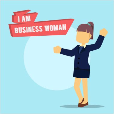 Im'iş kadın illüstrasyon 