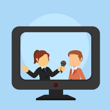 TV muhabiri mülakat iş adamı 