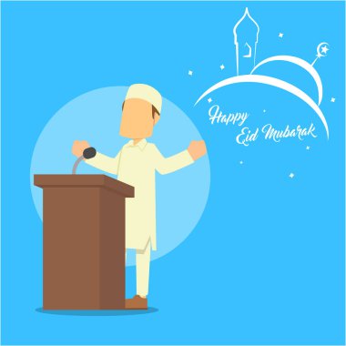 Müslüman adam konuşma 