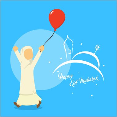 Müslüman çocuk balon oyun 