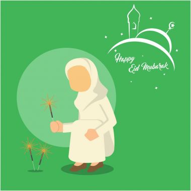 Müslüman kız oyun havai fişek