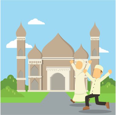 Müslüman çocukları Camiye gidiyor 