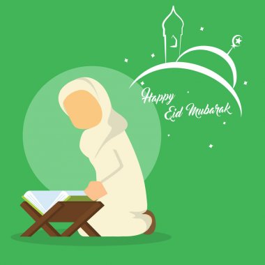 Müslüman kadının okuma Kur'an-ı Kerim 