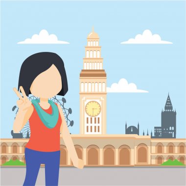 San fransisco fery infront poz kız 