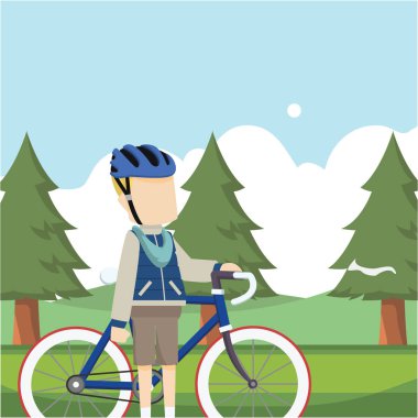 ormandaki adam bisikletçi 