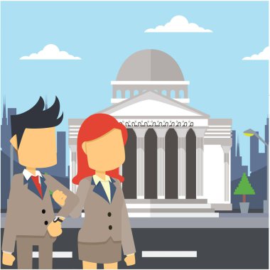 kaç tur phanteon vektör illustratio düz tasarım stil