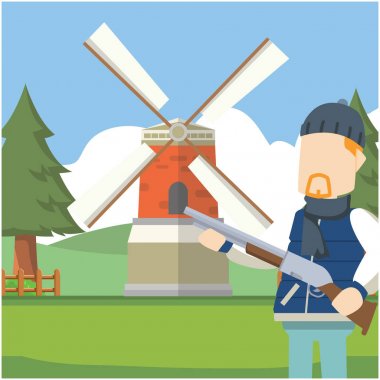 adam holding silah Hollanda'da 