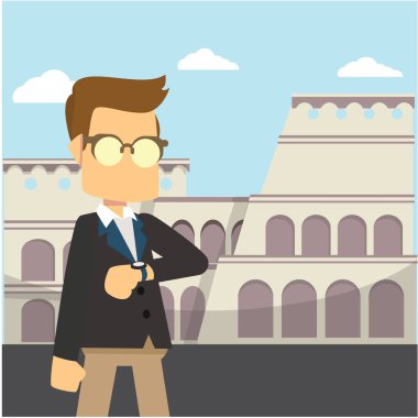 işadamı colosseum İtalya renkli 