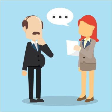business woman giving idea 