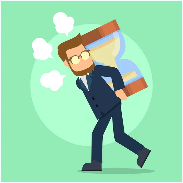 iş adamı taşıma kum saati 