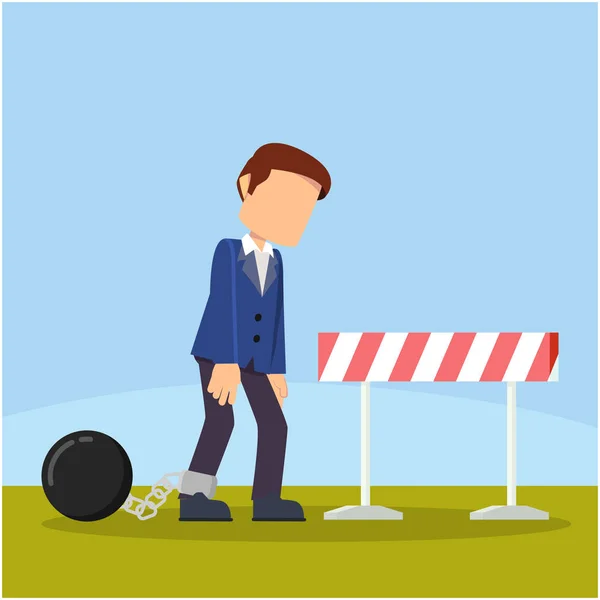 işadamı vektör çizim düz tasarım stil atlayamazsın