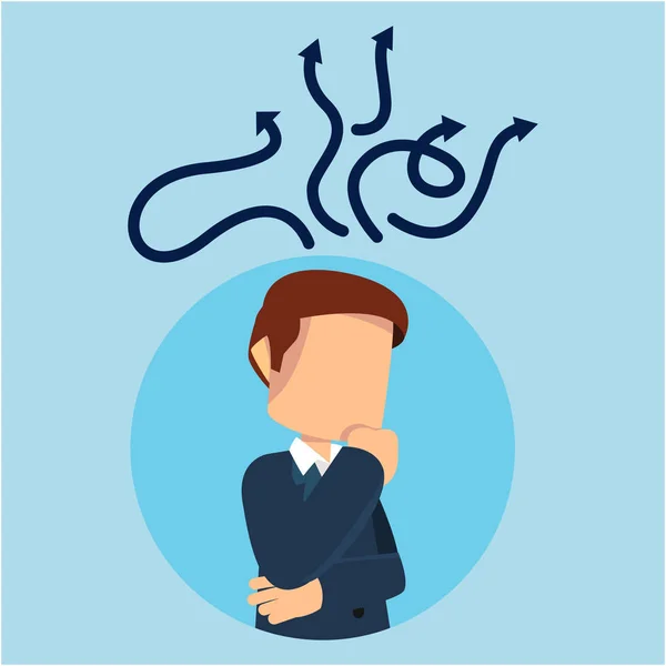 işadamı kavramı karar vektör çizim düz tasarım stil