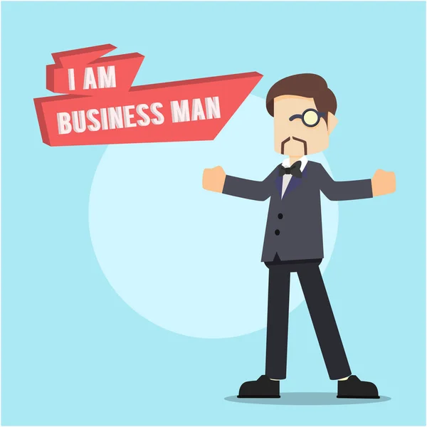 Iam Business Man Illustration — Stock Vector