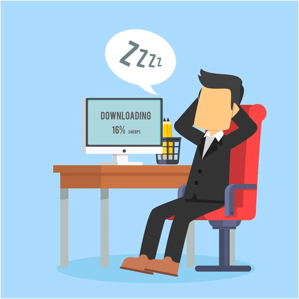 indirmek için beklerken uyuya işadamı 