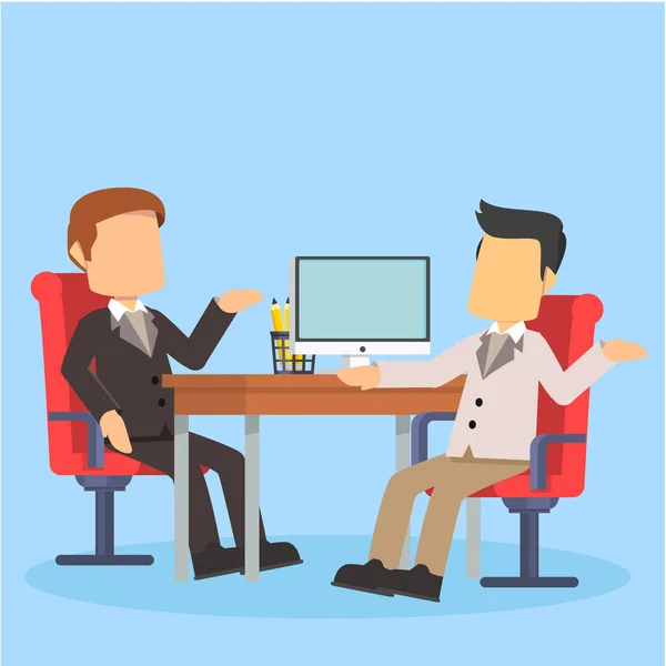 Ofis Masası'nı tartışan işadamı 