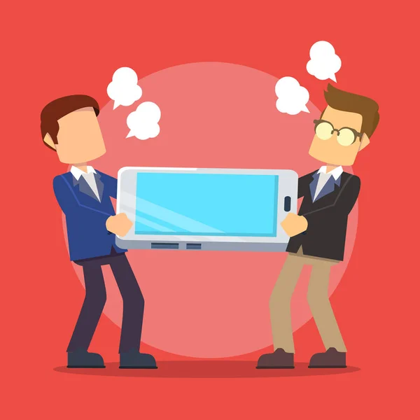 smartphone üzerinde mücadele işadamı 