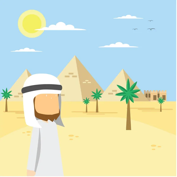 Piramit tur vektör çizim düz tasarım stil