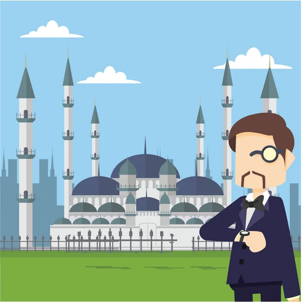 Riche Mosquée Bleue — Image vectorielle