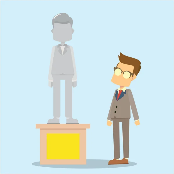 heykel vektör illustratio düz tasarım stil hayran işadamı