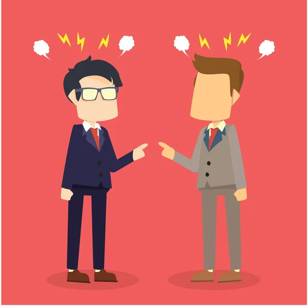 işadamı çatışma vektör illustratio düz tasarım stil