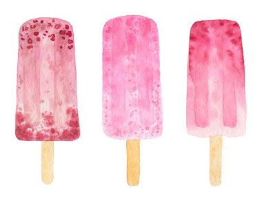 Üç suluboya meyve buzlu şeker  