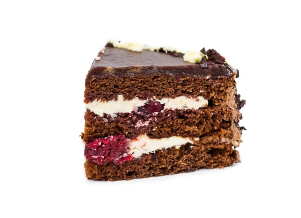 Kus čokolády třešňový koláč — Stock fotografie