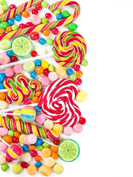 Bunte Bonbons und Lutscher — Stockfoto