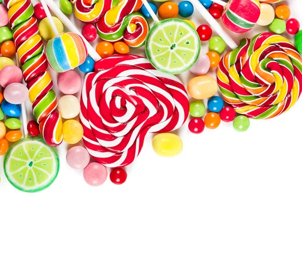 Colorful candies and lollipops — Stock Photo, Image