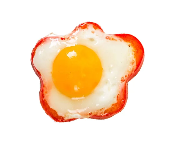 Beyaz arka plan üzerinde izole kırmızı tatlı biber yumurta. — Stok fotoğraf