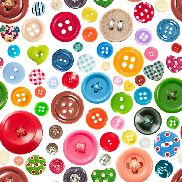 Renkli düğmeler ile Seamless Modeli — Stok fotoğraf