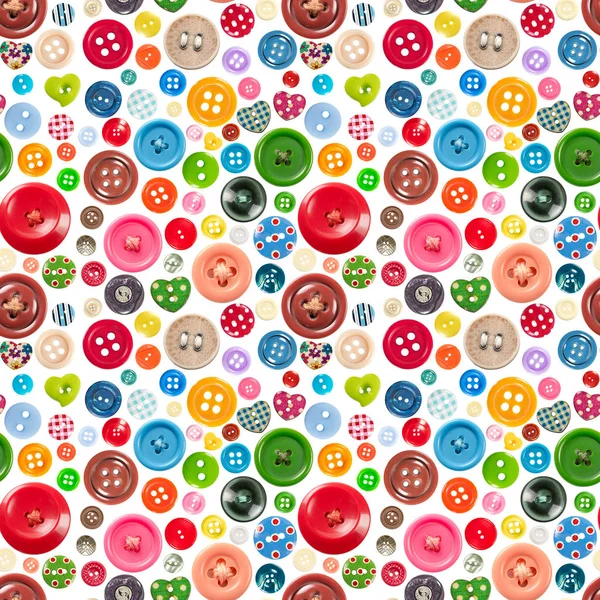 Seamless mönster med färgglada knappar — Stockfoto