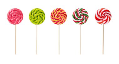 Set of colorful lollipops clipart