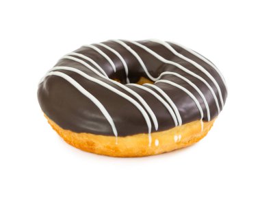 Beyaz çizgili çikolata çörek